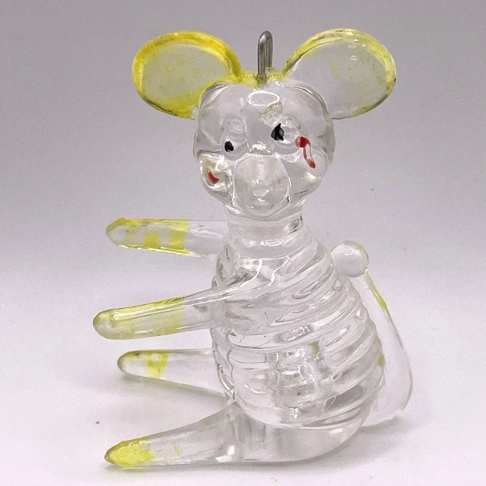 Vintage Lucite Mouse Christmas Ornament 3